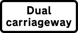 Dual carriageway Plate