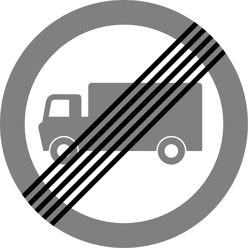End of prohibition of goods vehicles exceeding the maximum unladen weight indicated in a previous sign