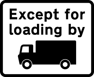 Except for loading and unloading by goods vehicles
