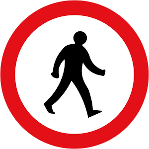 Pedestrians prohibited