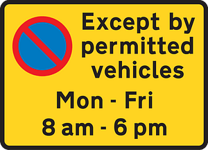 Waiting prohibited in designated off-highway loading area during the period indicated