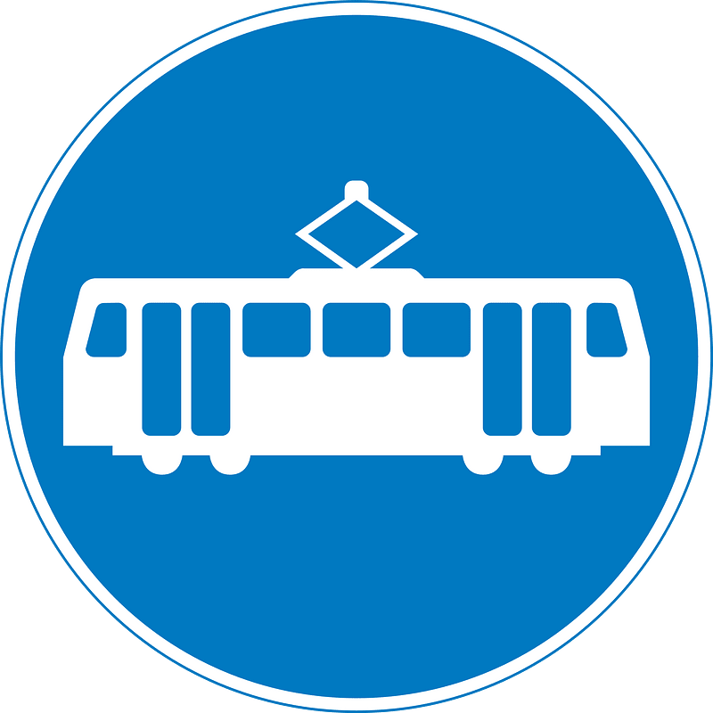 Route for use by tramcars only