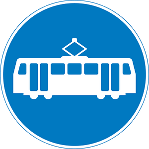 Route for use by tramcars only