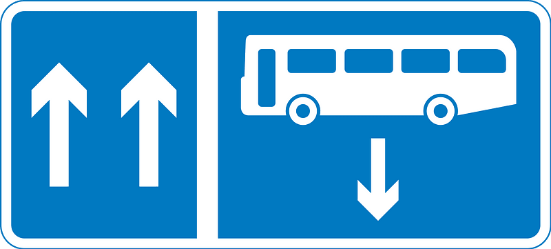 Contra-flow bus lane