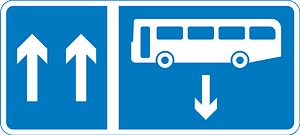 Contra-flow bus lane
