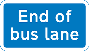 End of bus lane