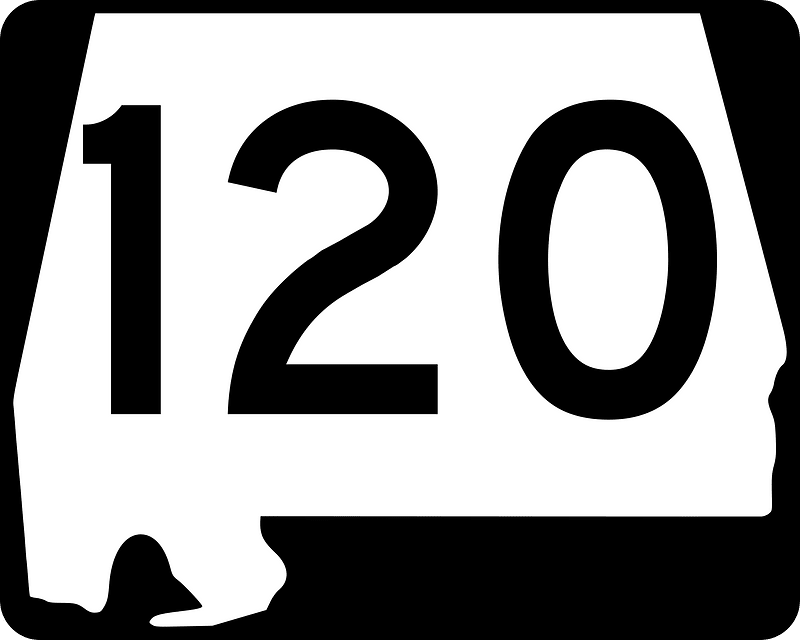 Three-digit state route shield, Alabama