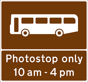 Stopping place for buses used for carrying tourists to allow passengers to take photographs