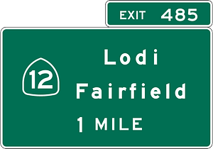 Interchange advance guide, California