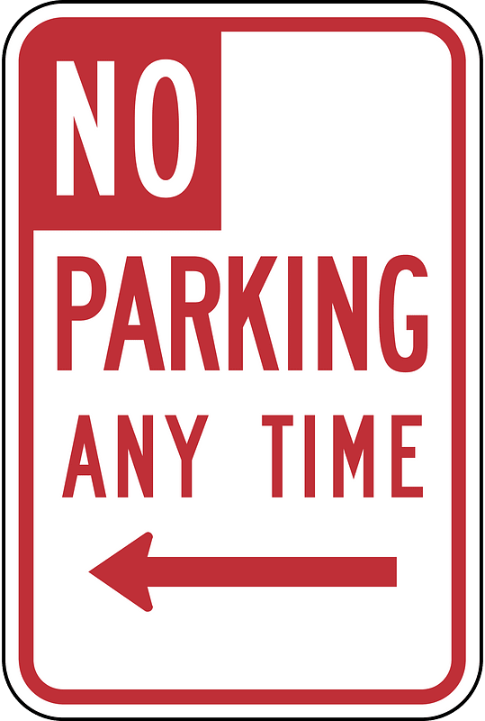 No parking, California
