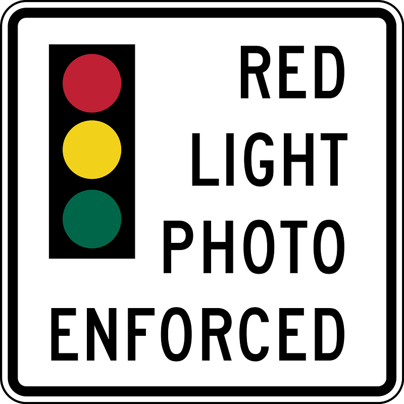 Traffic signal photo enforced, Delaware, Illinois