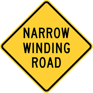 Narrow winding road, Forest Service USDA