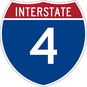 Single-digit interstate route shield