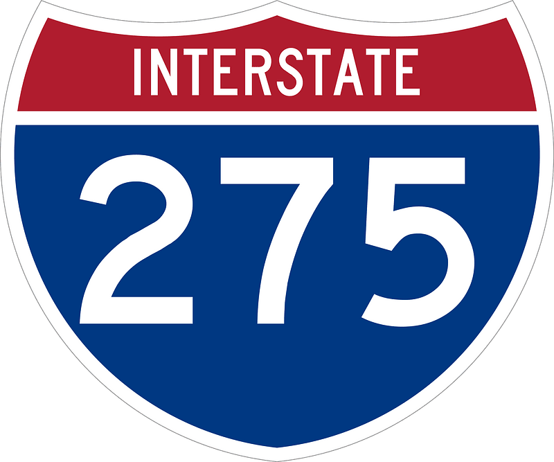 Three-digit interstate route shield