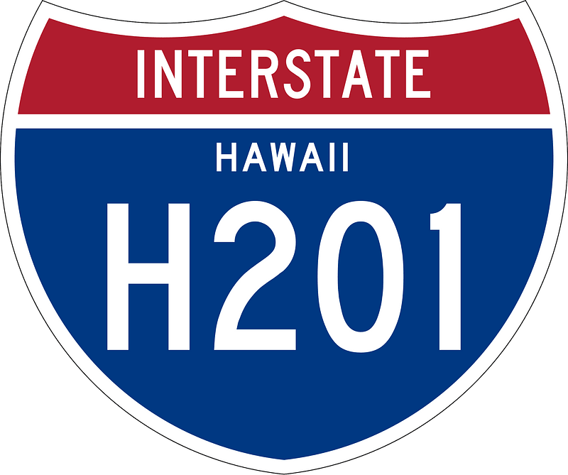 Four-digit interstate route shield, Hawaii