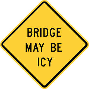 Bridge may be icy, Michigan