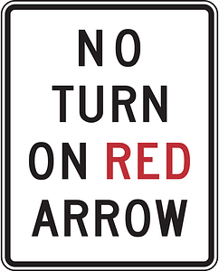 No turn on red arrow, Maryland