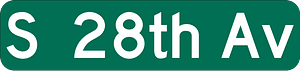 Minneapolis north–south street name sign