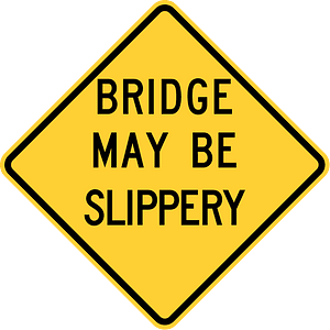 Bridge may be slippery, Pennsylvania