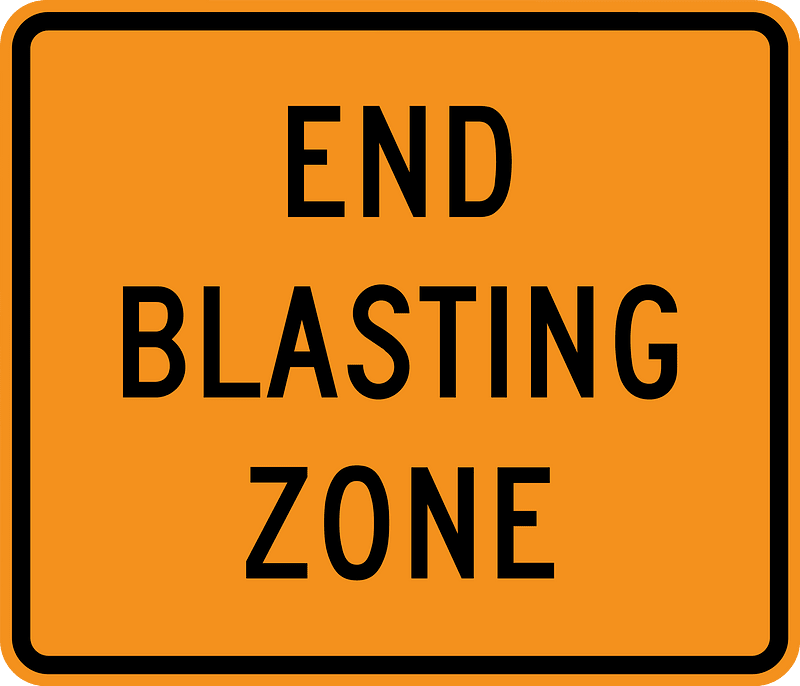 End blasting zone