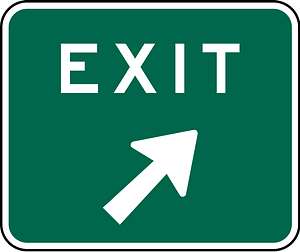 Exit sign, right