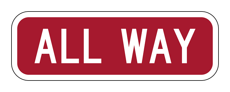 R1-3P: All Way (Plaque)