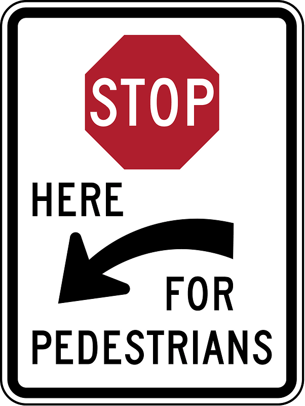 R1-5c: Stop Here for Pedestrians
