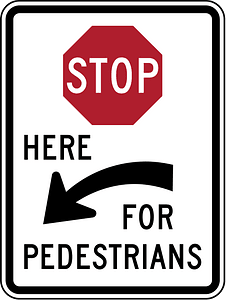 R1-5c: Stop Here for Pedestrians