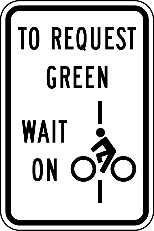 Bicycles to request green wait on line