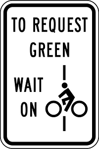 Bicycles to request green wait on line