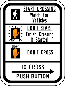 Crosswalk signal instructions