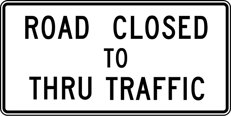 Road Closed to Thru Traffic