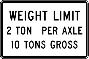 Weight Limit with per axle and gross