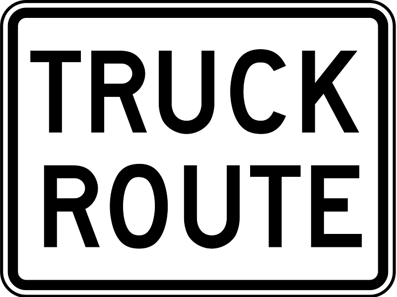 Truck Route sign
