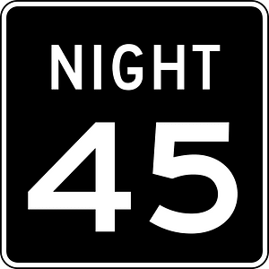 R2-3P: Night Speed Limit (Plaque)