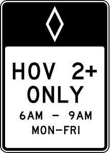 HOV 2+ only (Time)