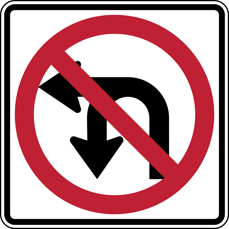 No Left or U-turn