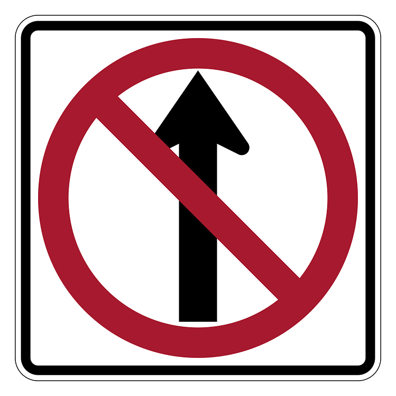 No straight through