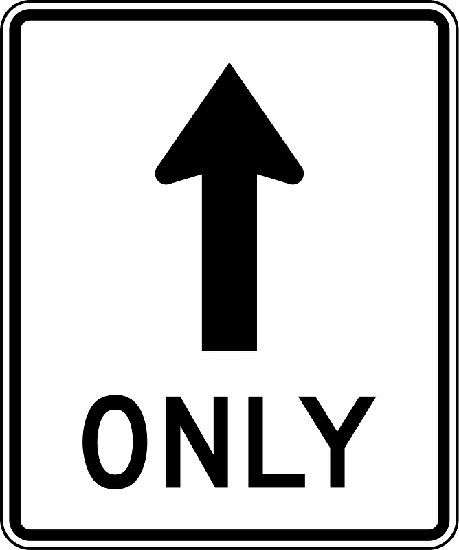 Straight ahead only
