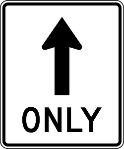 Straight ahead only