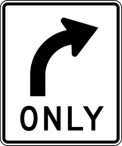 Right turn only