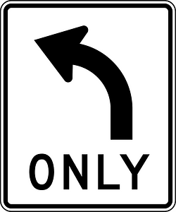 Left turn only