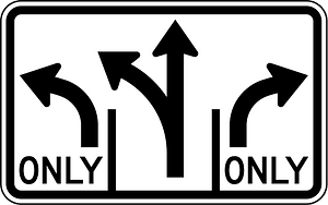 Advanced Intersection Lane control sign