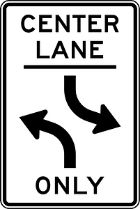 Concurrent (Center) Left Turn Lane (ground)