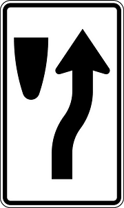 Keep right (median island less than 4 feet wide)