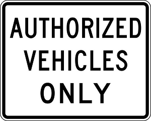 No Unauthorized Vehicles