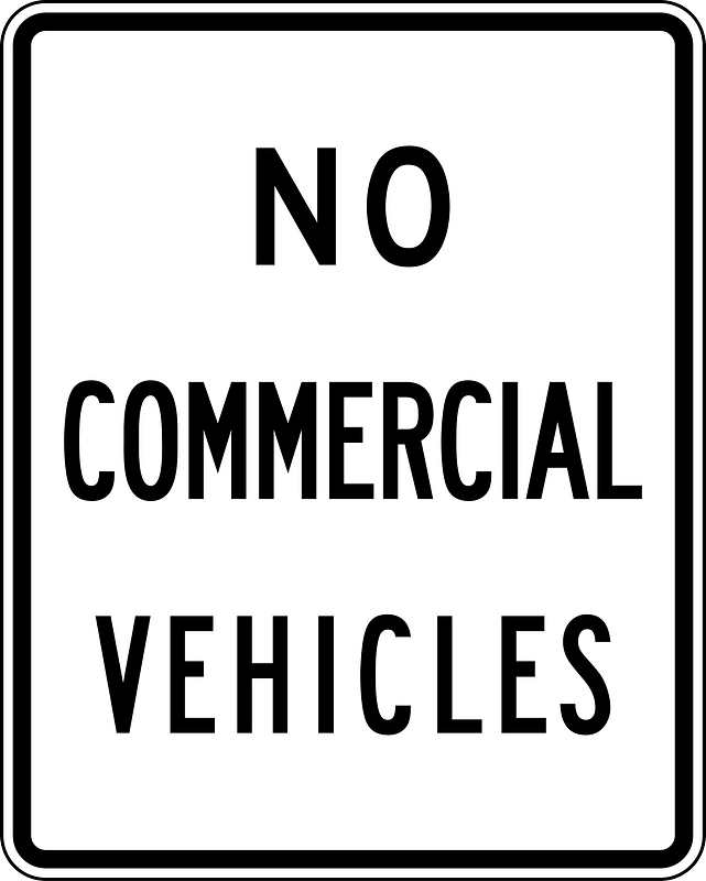 No Commercial Vehicles