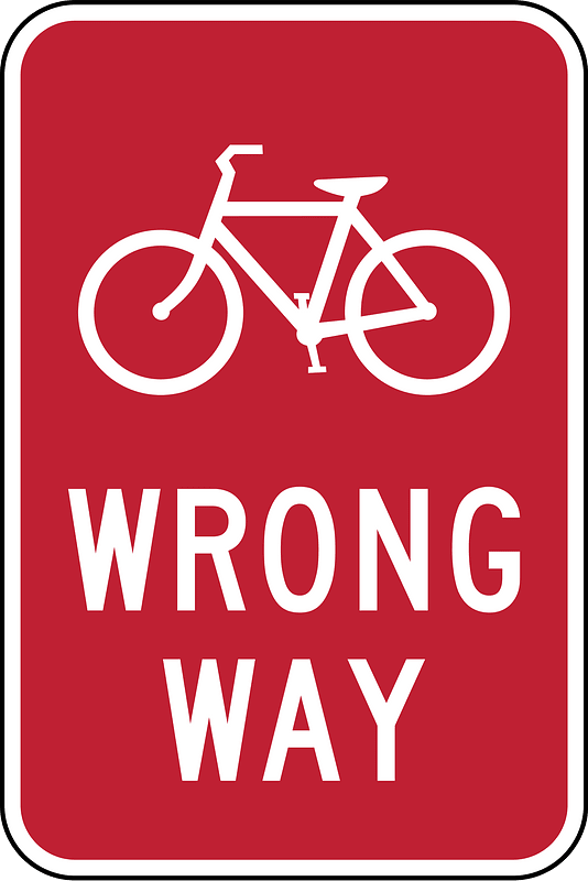 Bicycle Wrong Way