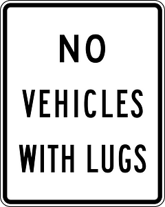 No Lugged Vehicles