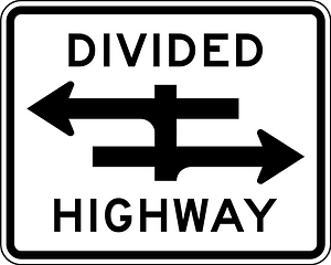 Divided Highway crossing